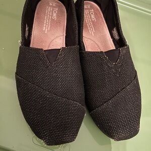 TOMS Black Slip-On Shoes